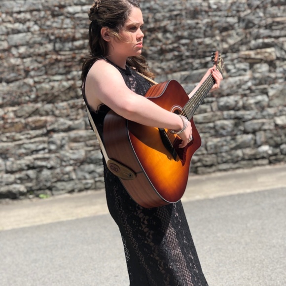 Nightway / Morgan and Co Black Sparkle Lace Gown - Picture 6 of 8